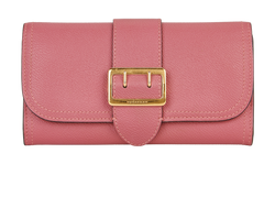 Burberry Buckle Long Wallet, Leather, Pink, MIE, 3*